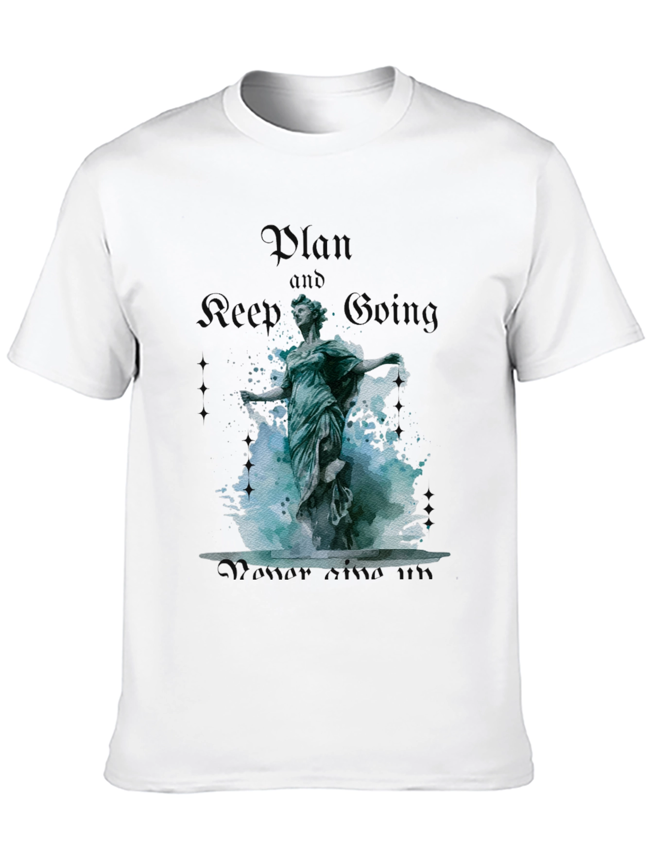 Plan and Keep Going Statue Graphic Tee