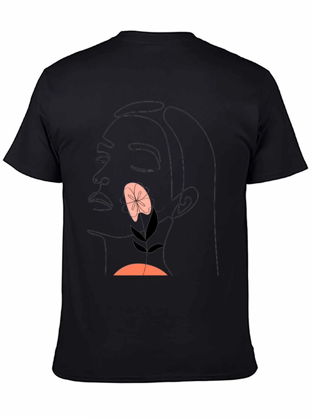 Abstract Face T-Shirt - Minimalist Line Art