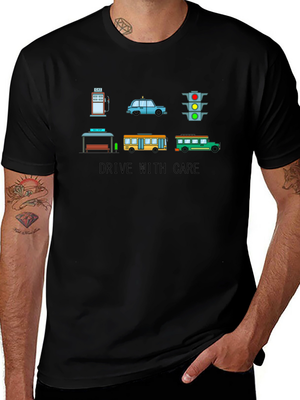 Drive with Care Graphic T-Shirt