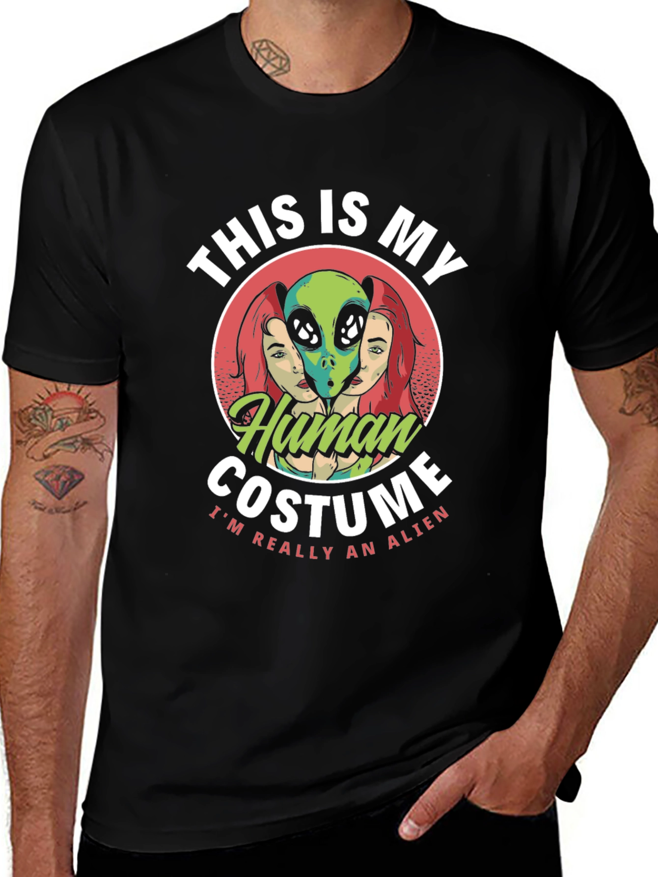 This Is My Human Costume Alien Graphic T-Shirt