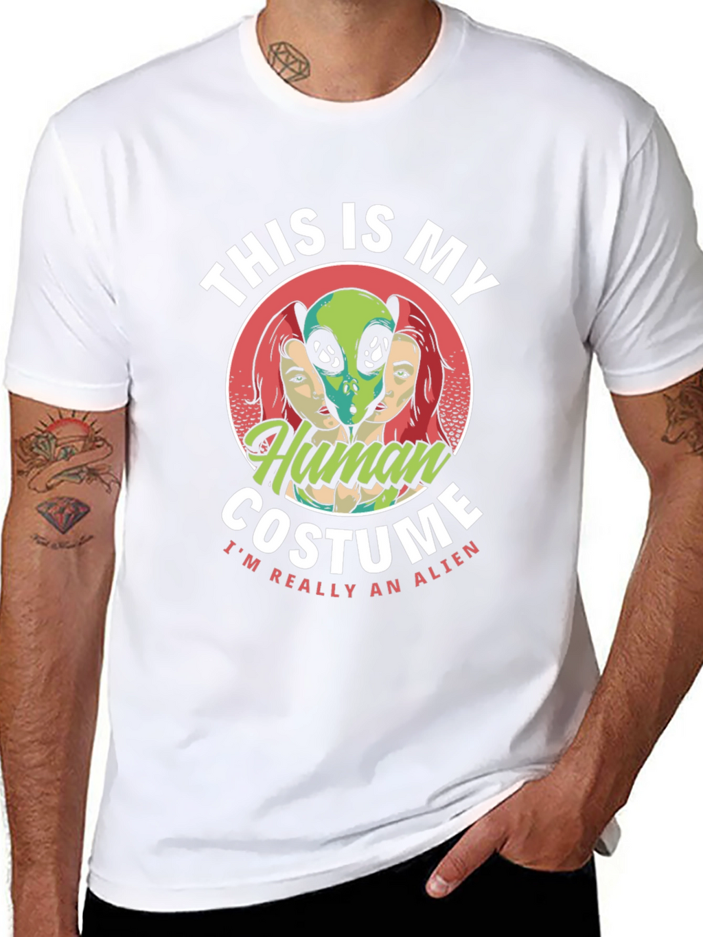 This Is My Human Costume Alien Graphic T-Shirt
