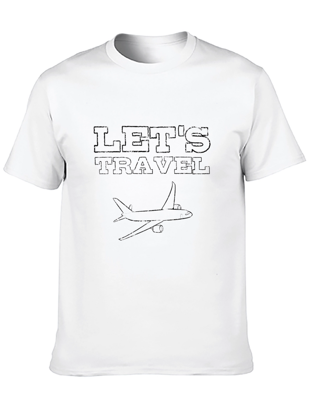 Lets Travel Graphic Tee - Airplane Design