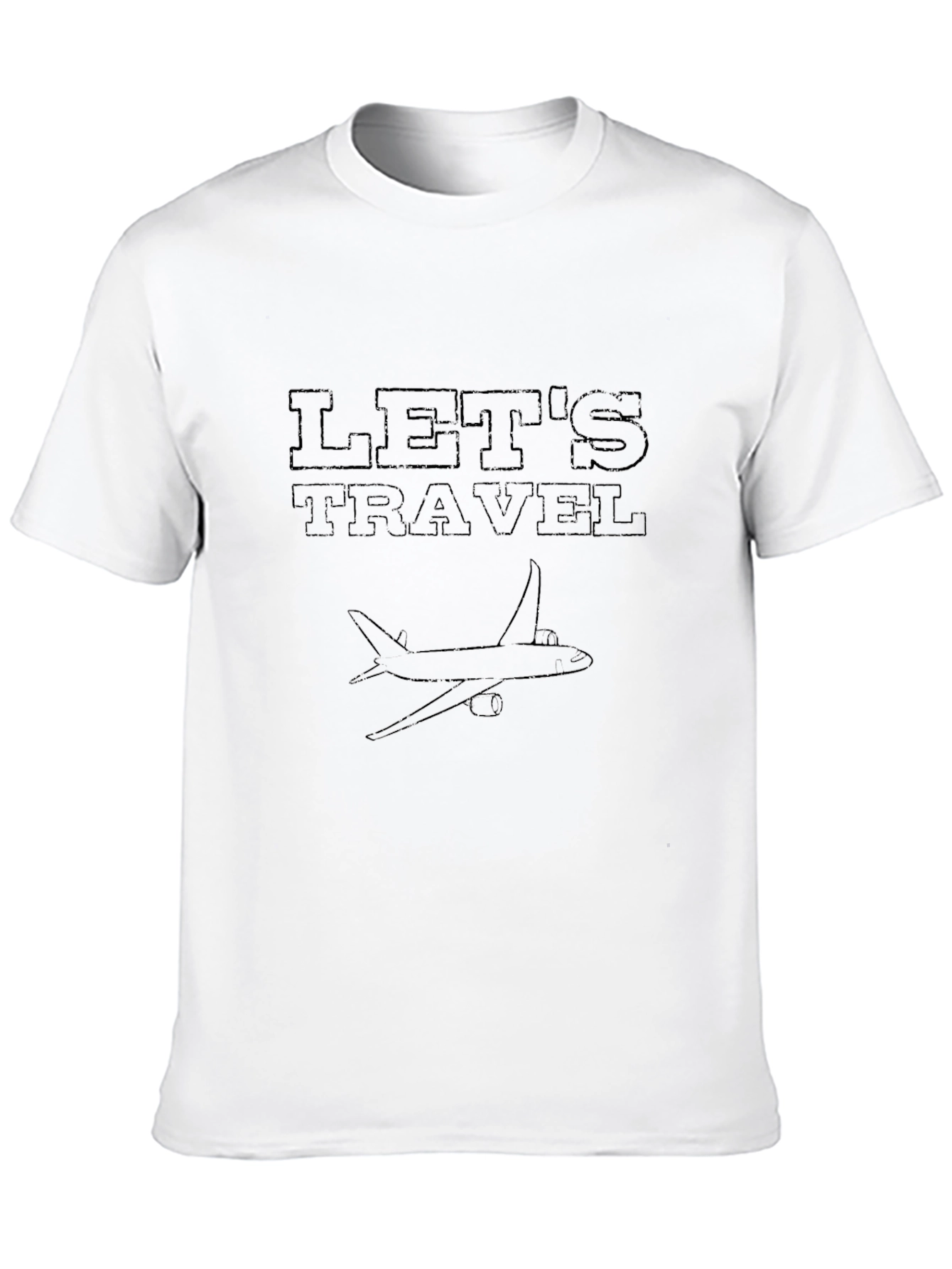 Lets Travel Graphic Tee - Airplane Design