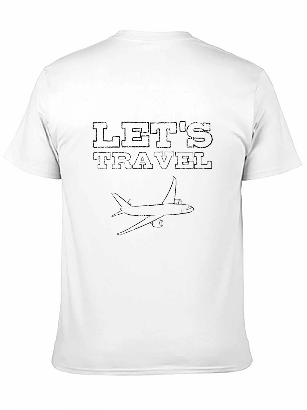 Lets Travel Graphic Tee - Airplane Design
