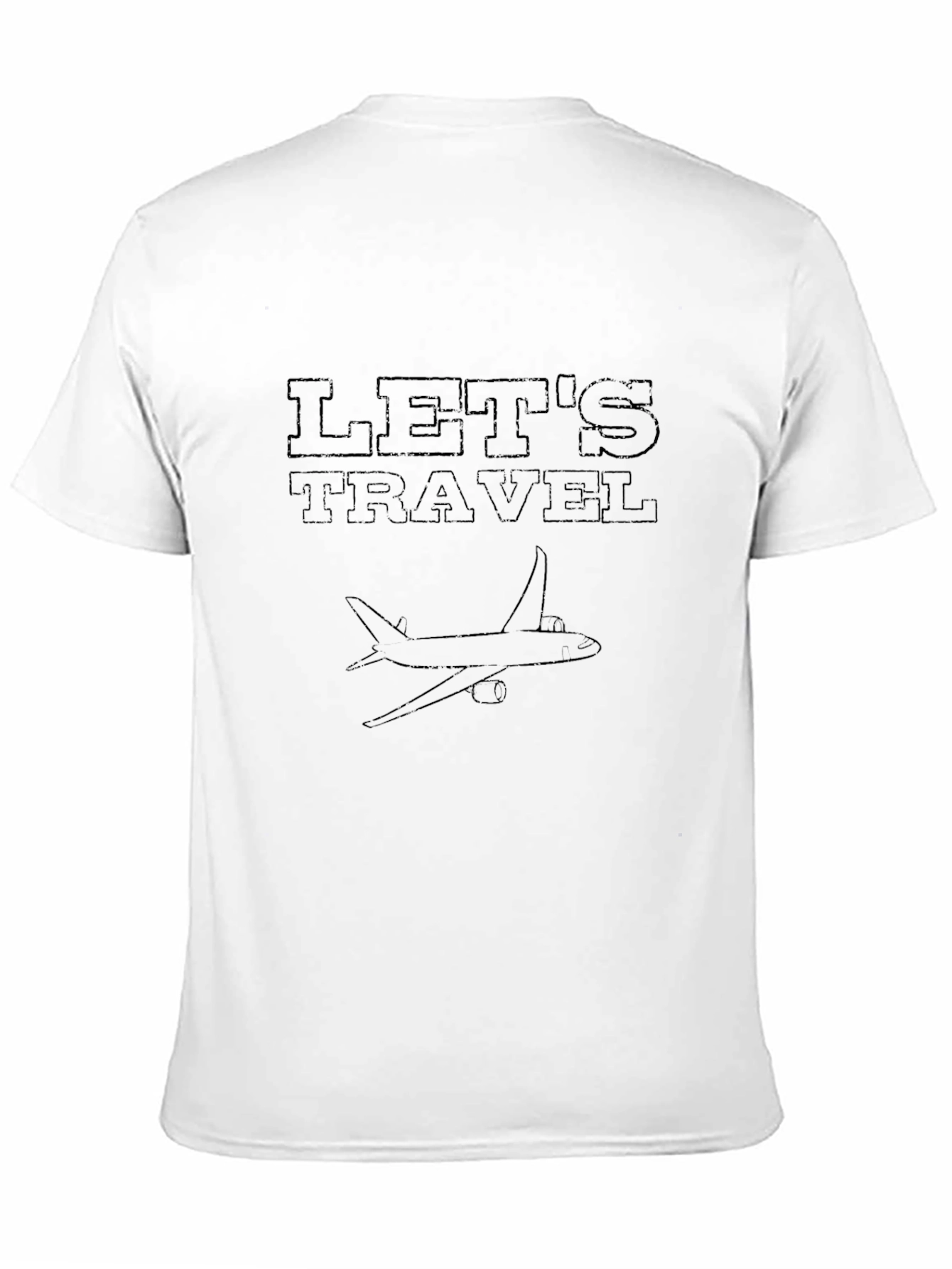 Lets Travel Graphic Tee - Airplane Design