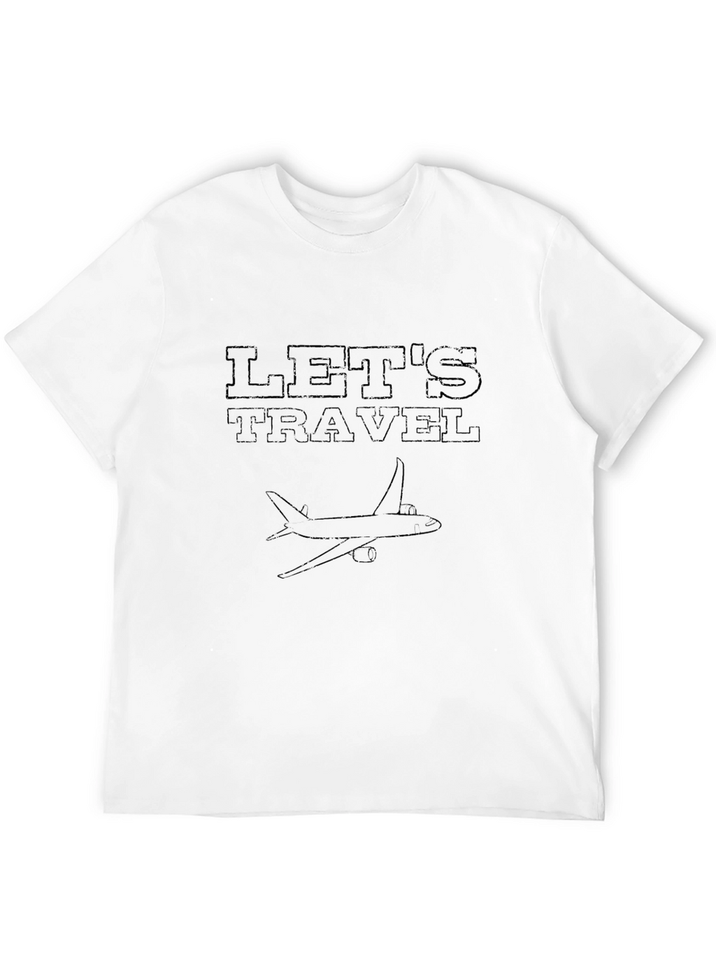 Lets Travel Graphic Tee - Airplane Design