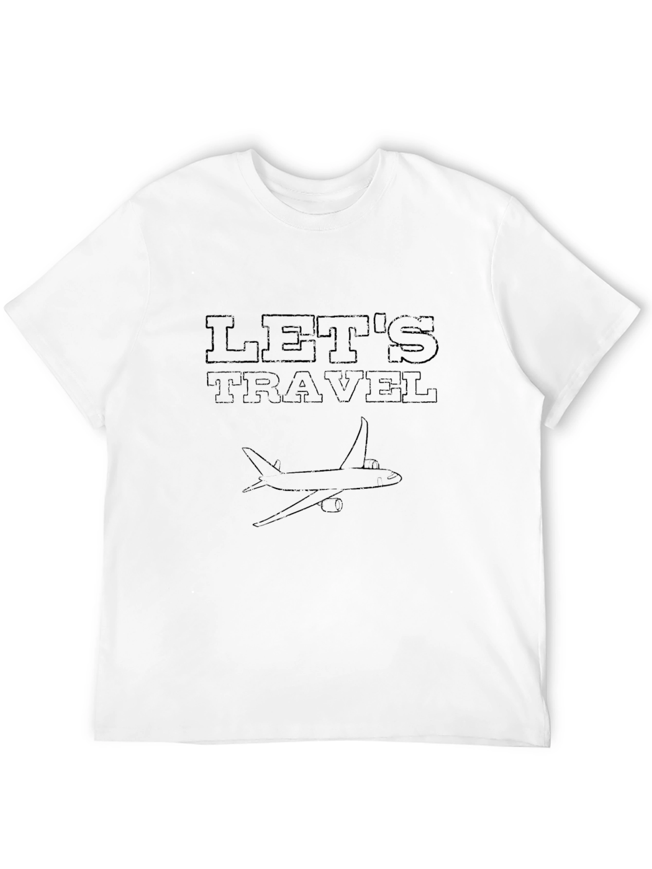 Lets Travel Graphic Tee - Airplane Design
