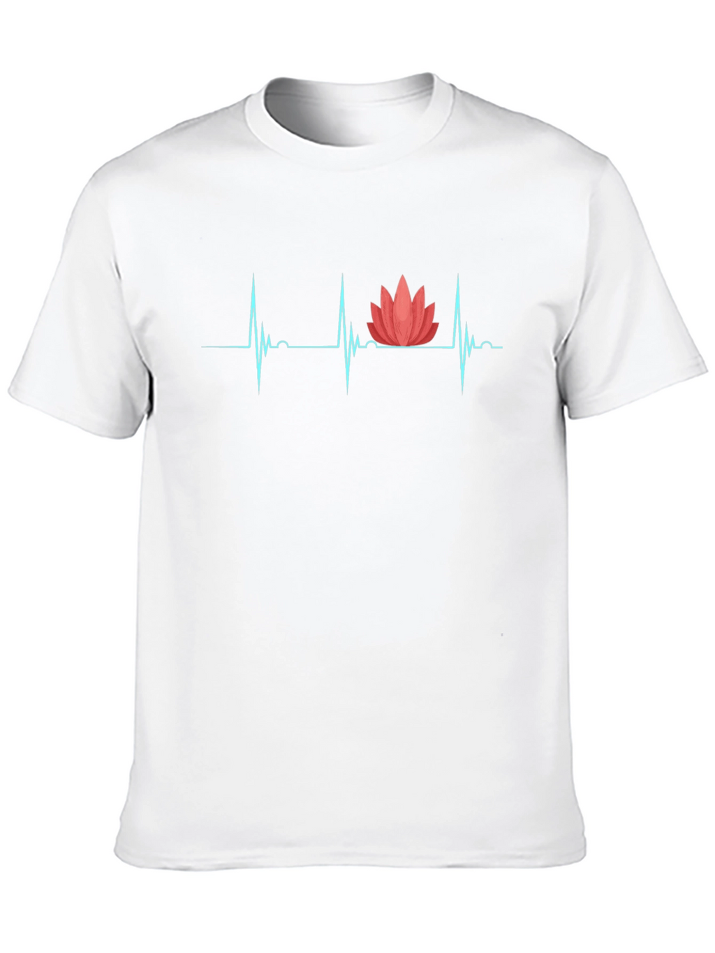 Heartbeat Lotus Graphic Tee - Black T-Shirt