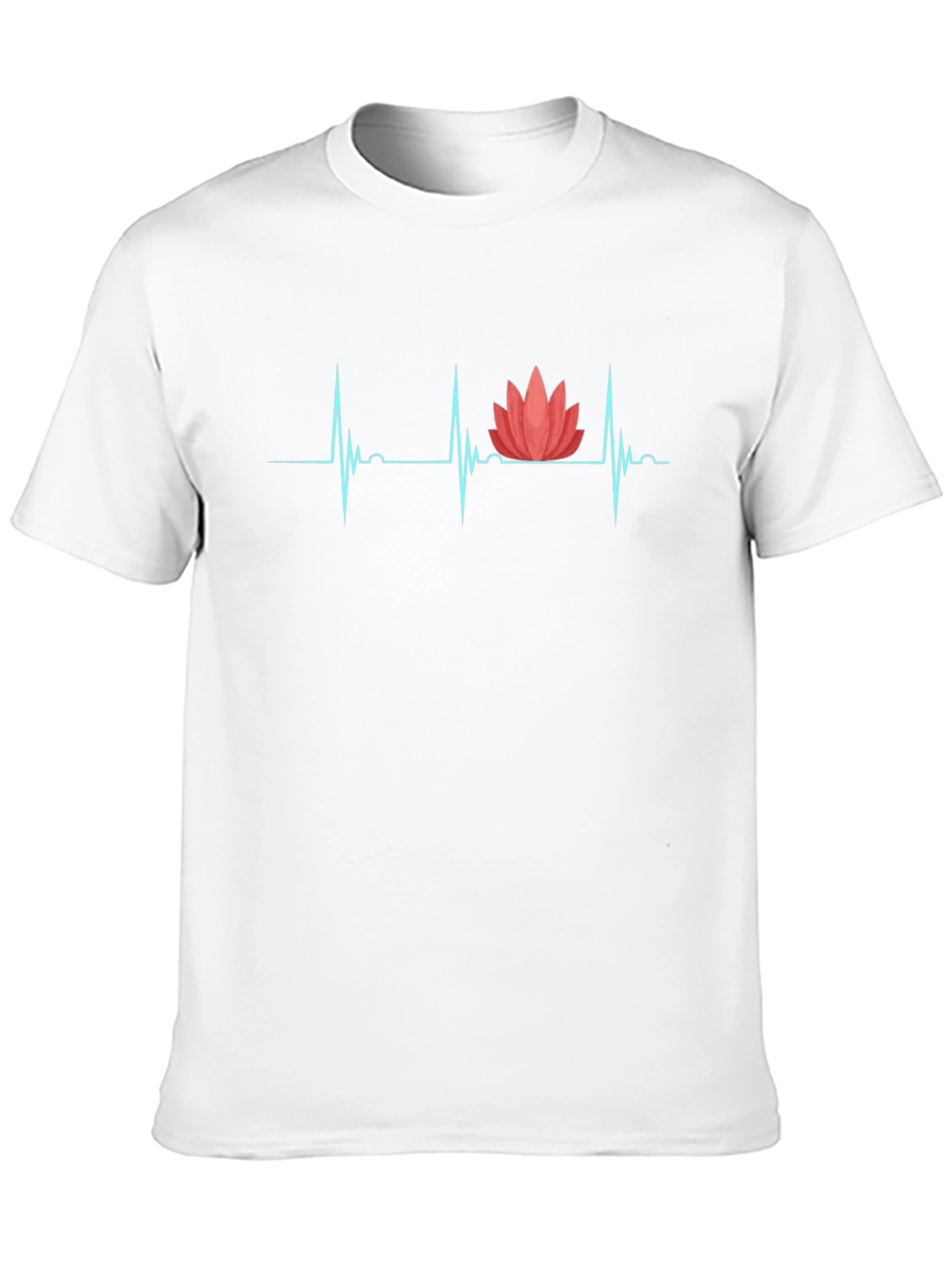 Heartbeat Lotus Graphic Tee - Black T-Shirt
