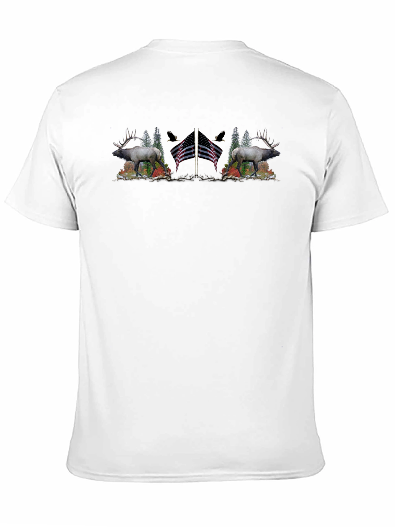 Elk American Flag T-Shirt