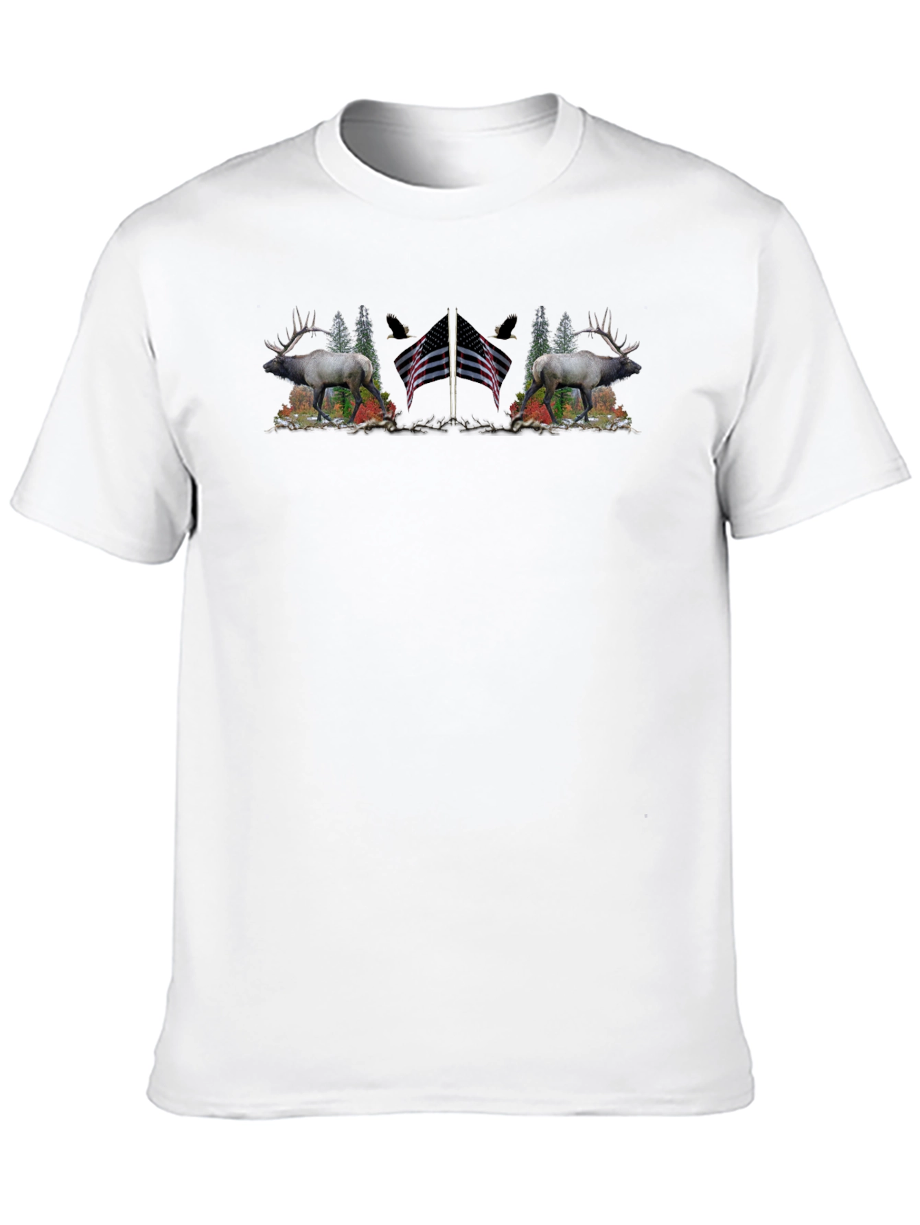 Elk American Flag T-Shirt