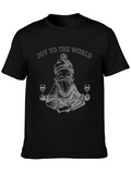 Joy To The World Santa Wine Meditation T-Shirt