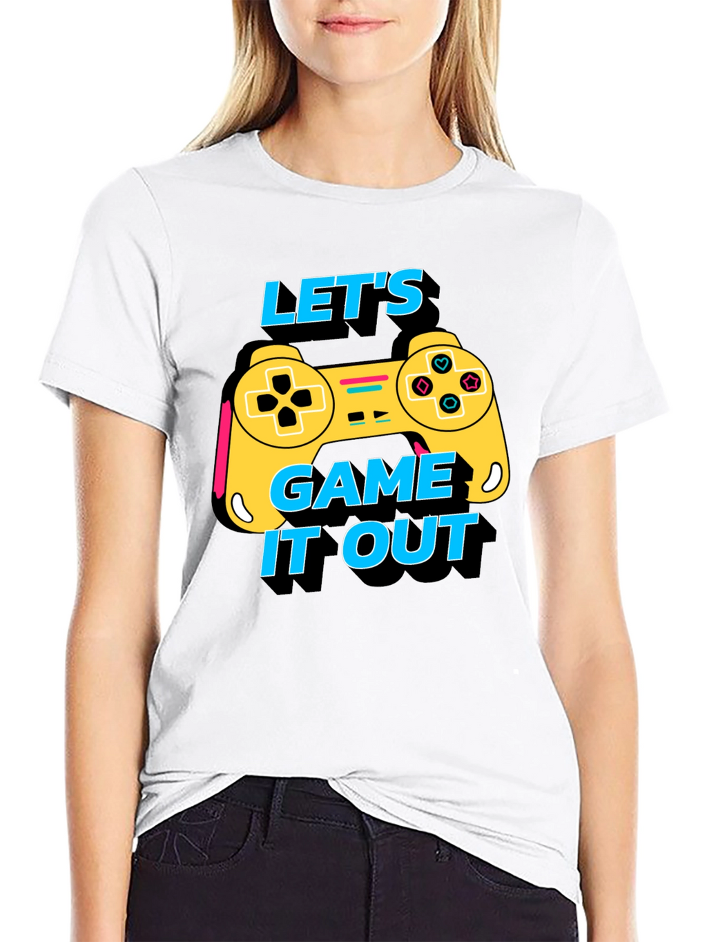 Lets Game It Out Tee - Black Graphic T-Shirt