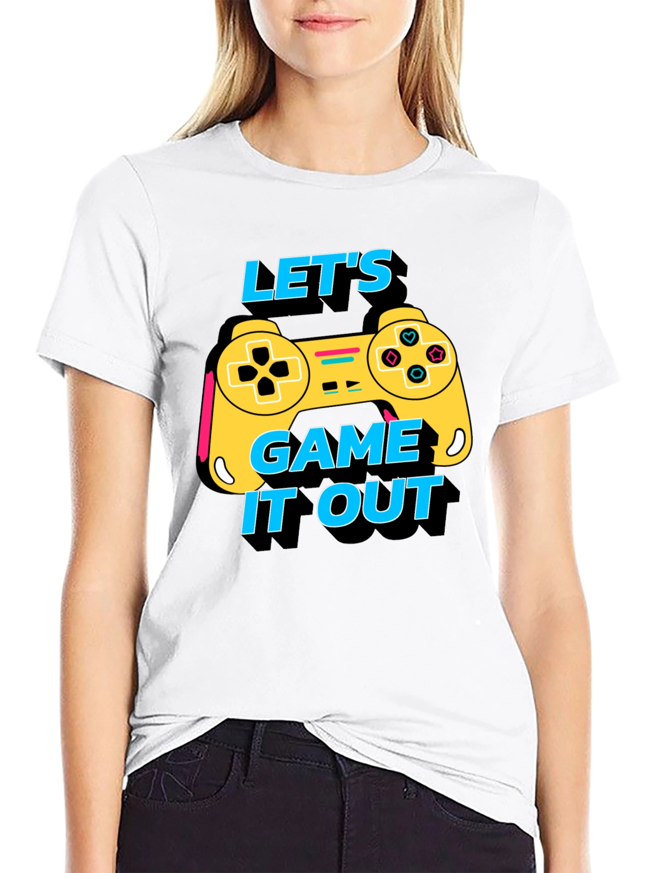Lets Game It Out Tee - Black Graphic T-Shirt