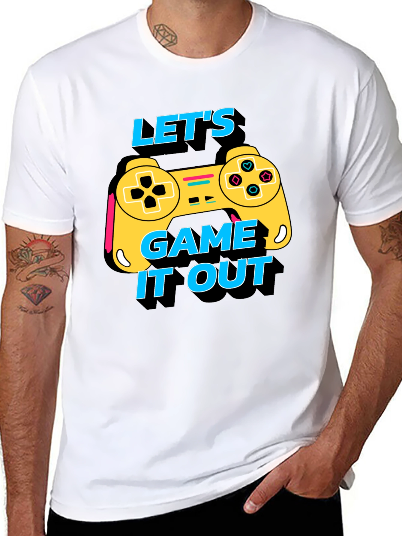 Lets Game It Out Tee - Black Graphic T-Shirt