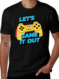 Lets Game It Out Tee - Black Graphic T-Shirt