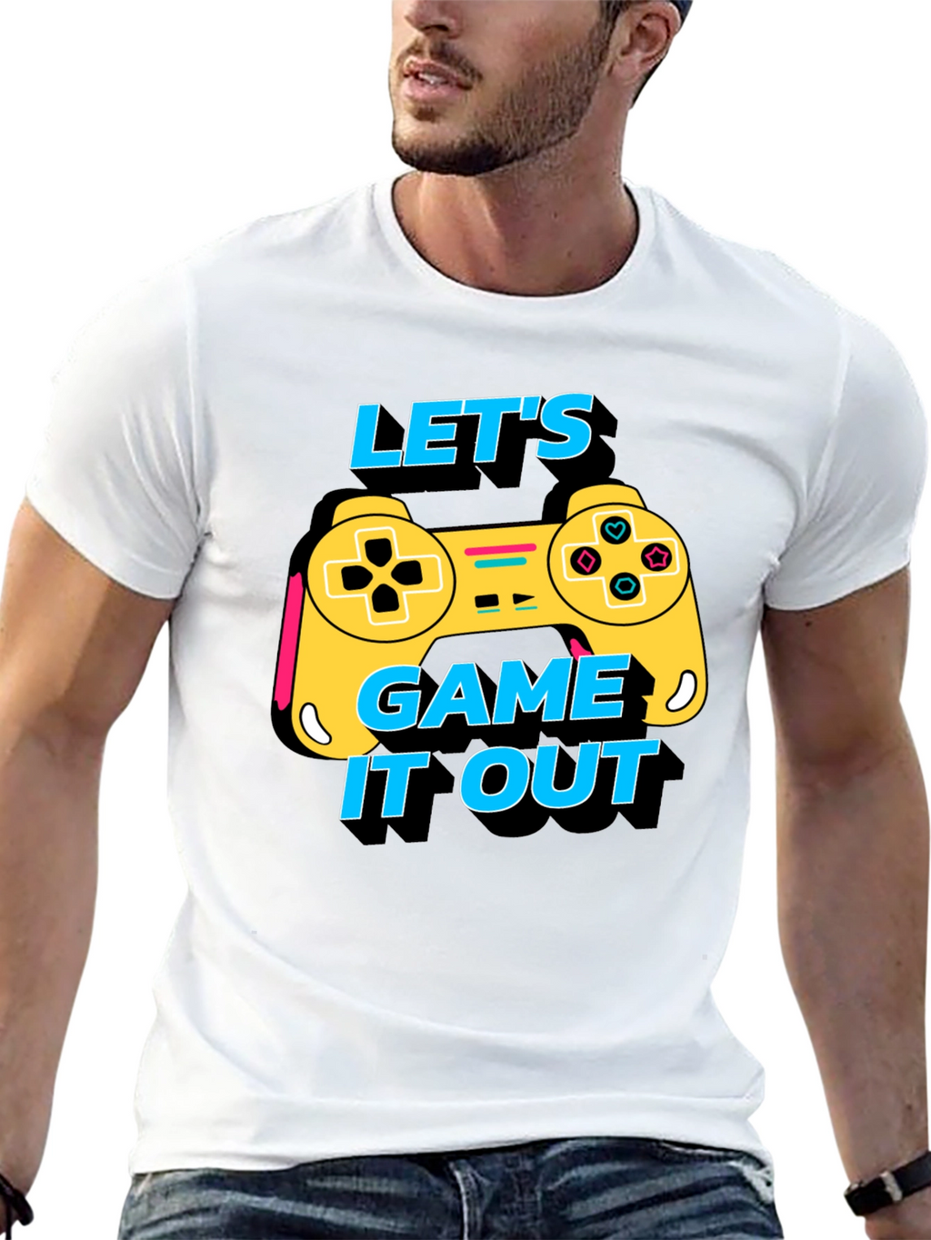 Lets Game It Out Tee - Black Graphic T-Shirt