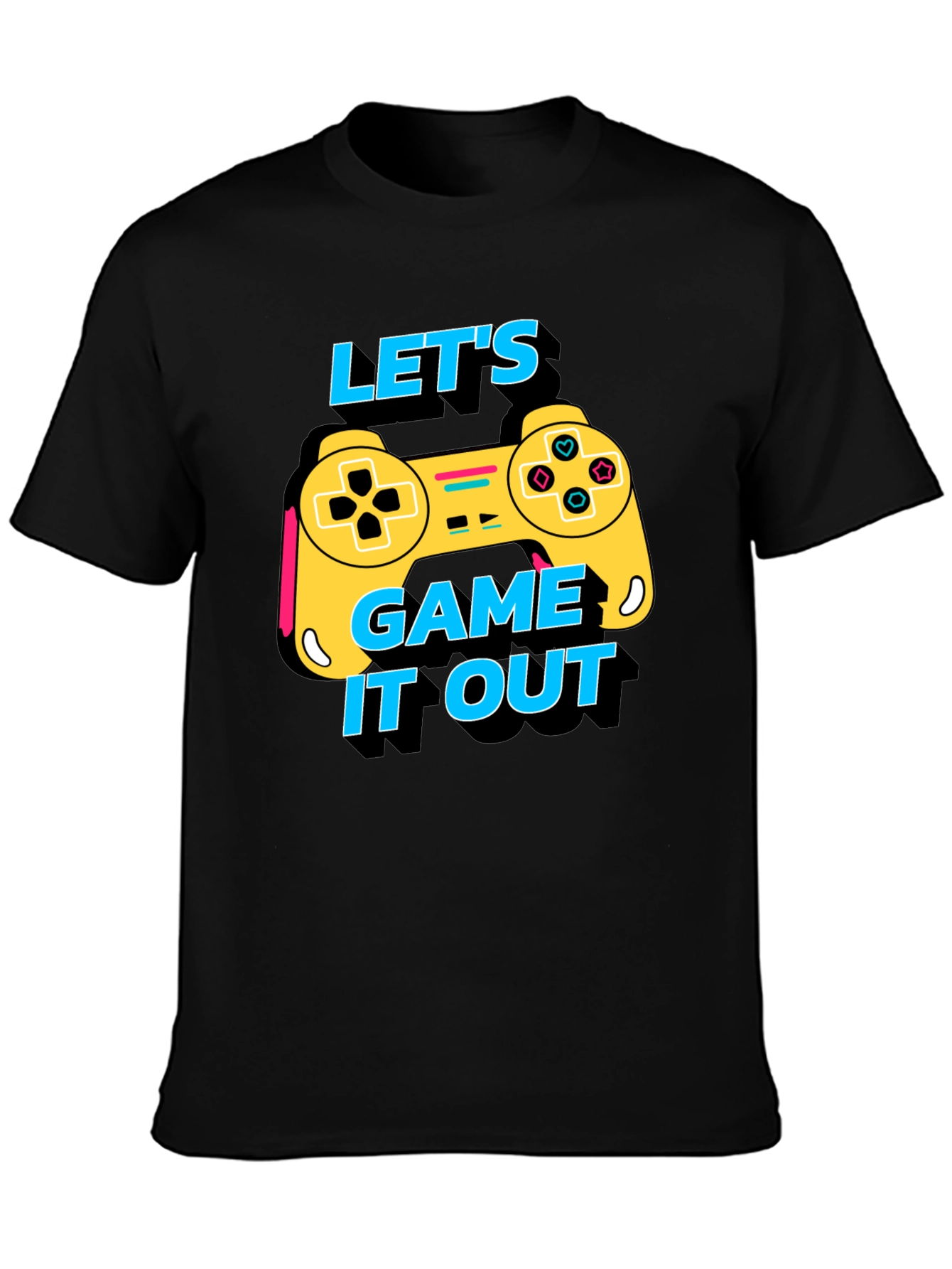 Lets Game It Out Tee - Black Graphic T-Shirt