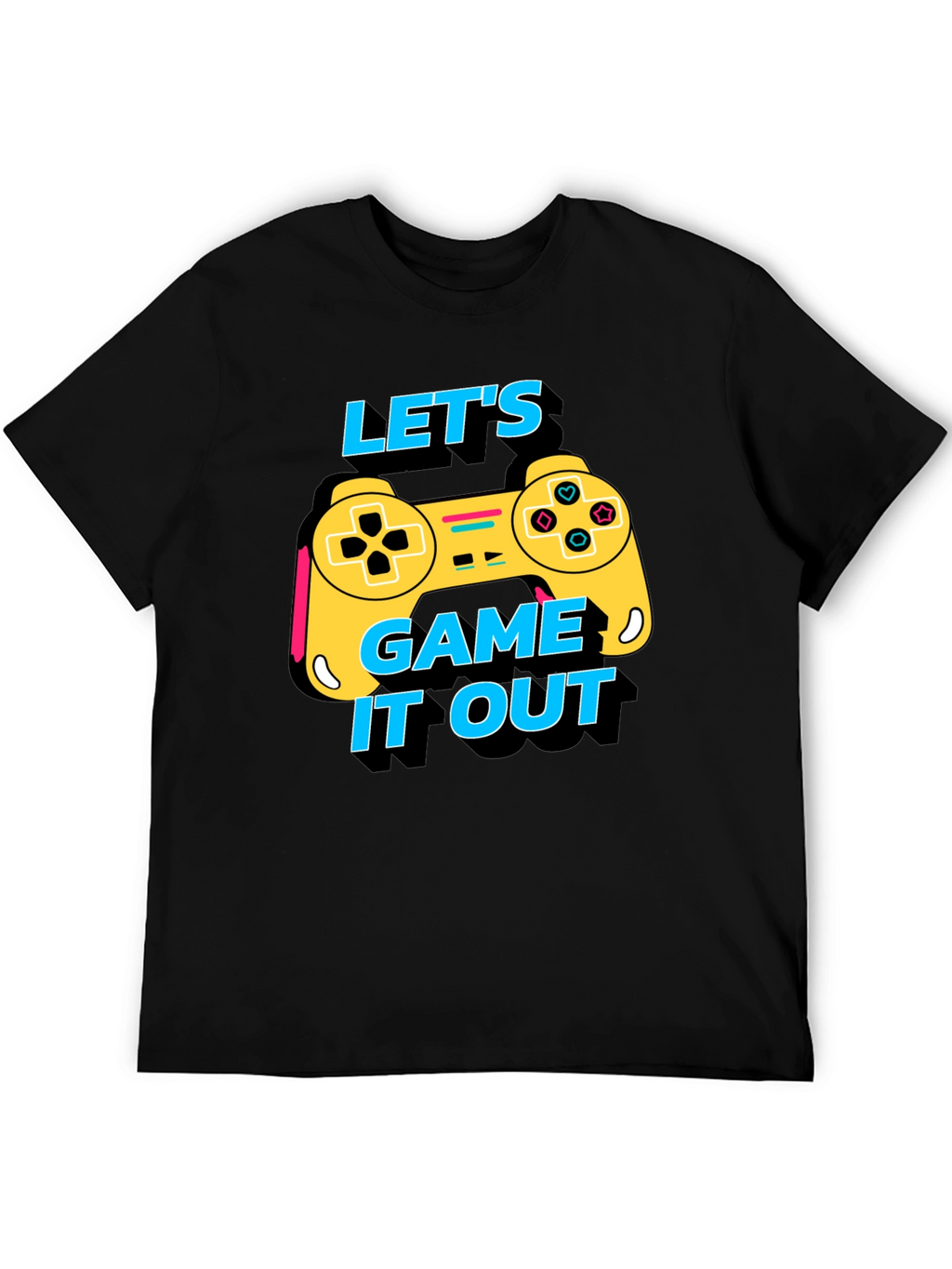 Lets Game It Out Tee - Black Graphic T-Shirt