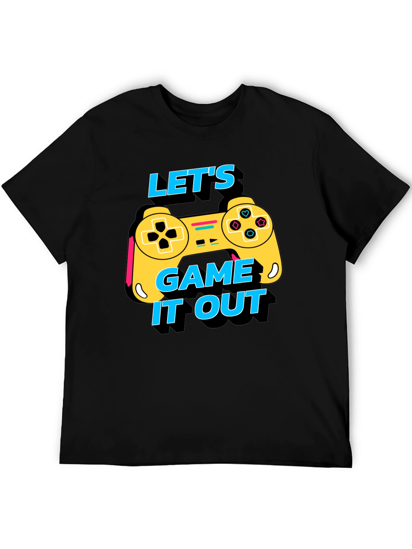 Lets Game It Out Tee - Black Graphic T-Shirt