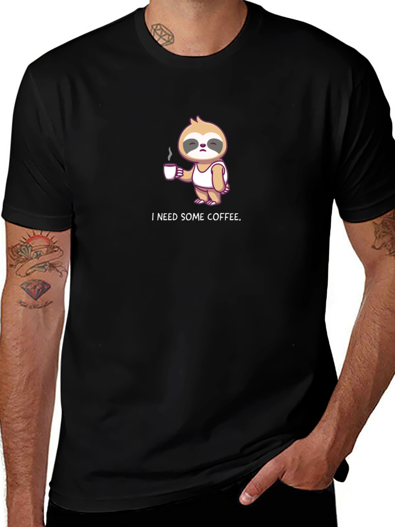 Sloth Coffee T-Shirt - Funny & Comfortable Casual Wear