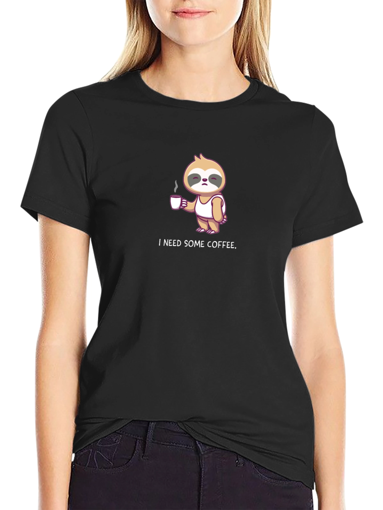 Sloth Coffee T-Shirt - Funny & Comfortable Casual Wear