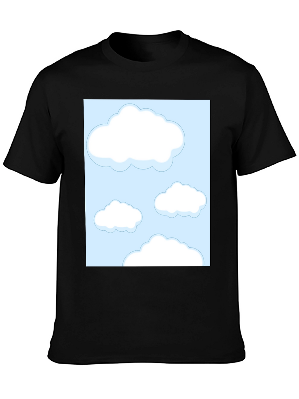 Cloud Print Black Tee