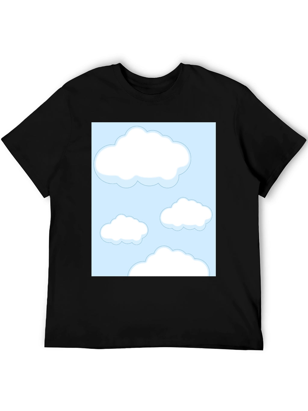 Cloud Print Black Tee