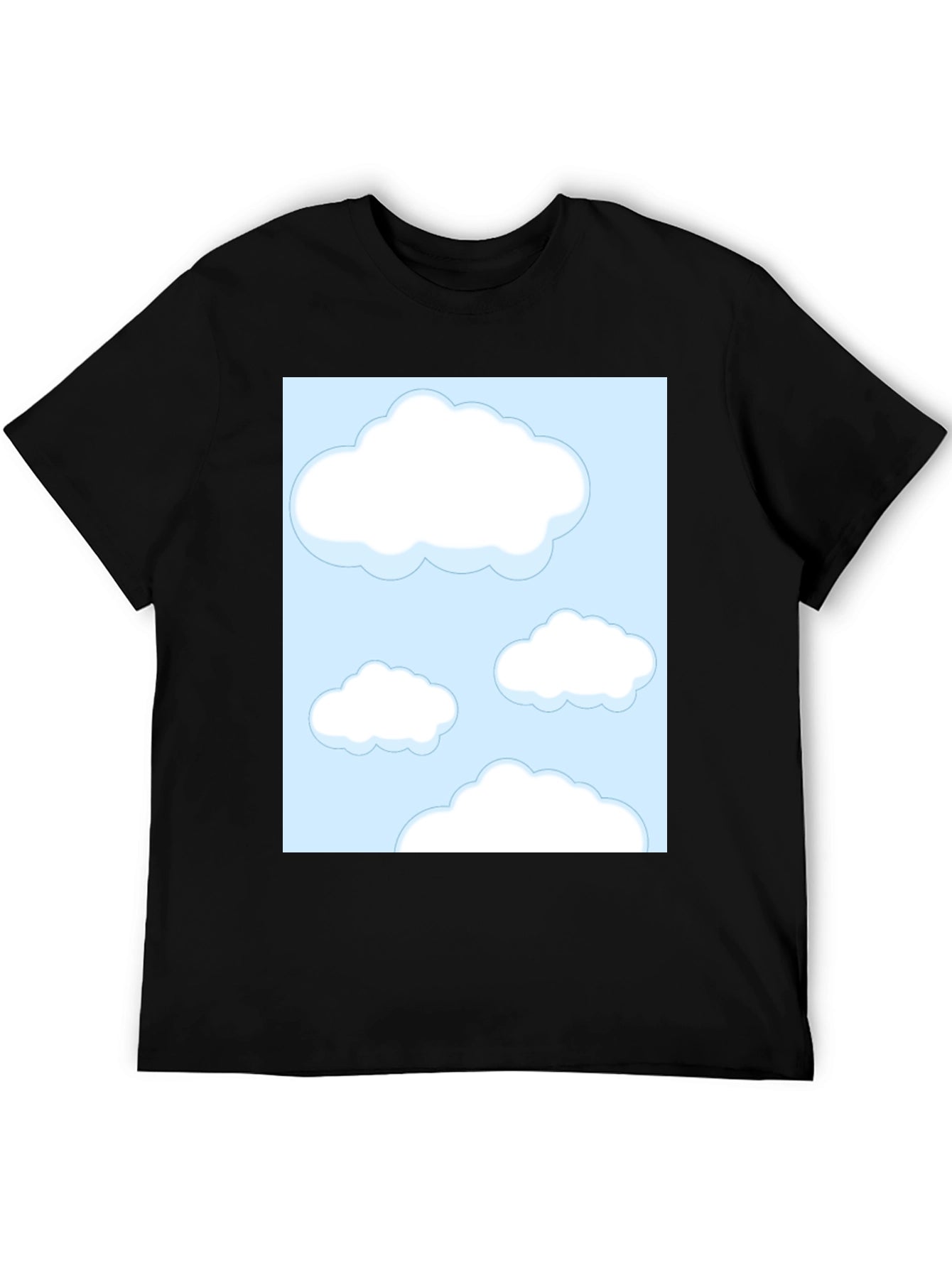 Cloud Print Black Tee