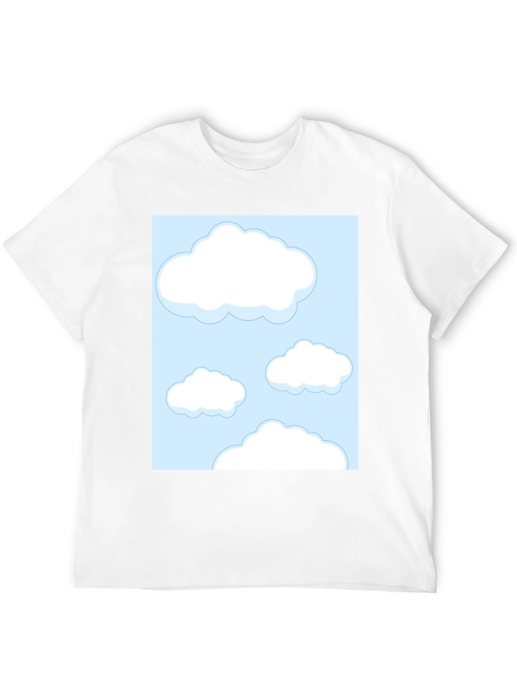 Cloud Print Black Tee