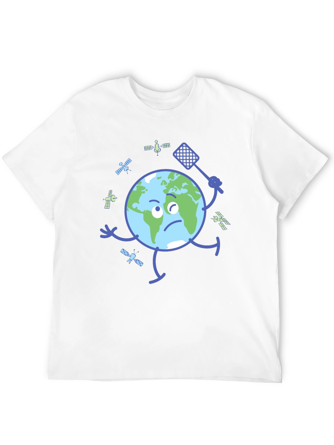 Earth vs Space Junk Graphic Tee - Black T-Shirt