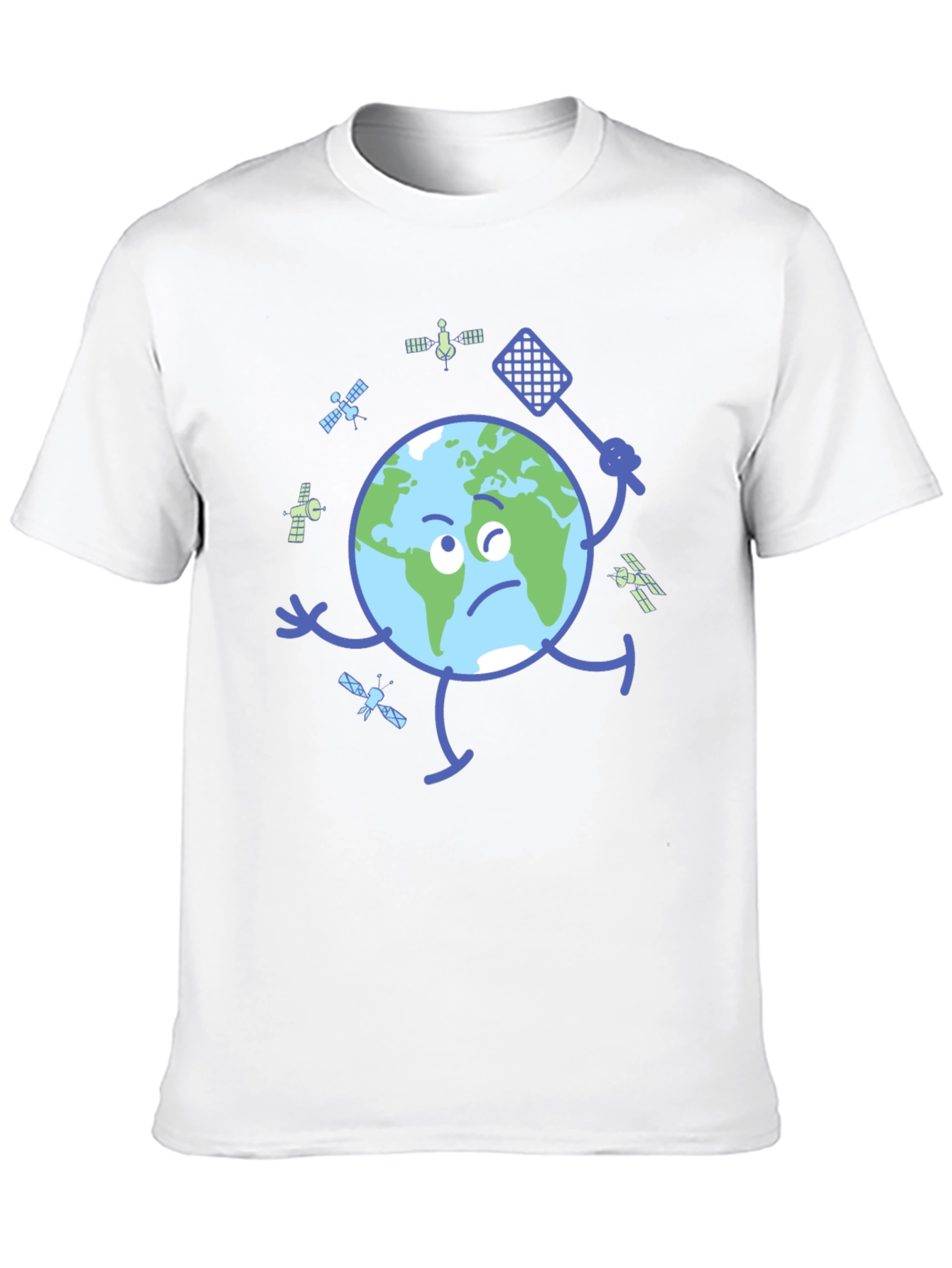 Earth vs Space Junk Graphic Tee - Black T-Shirt