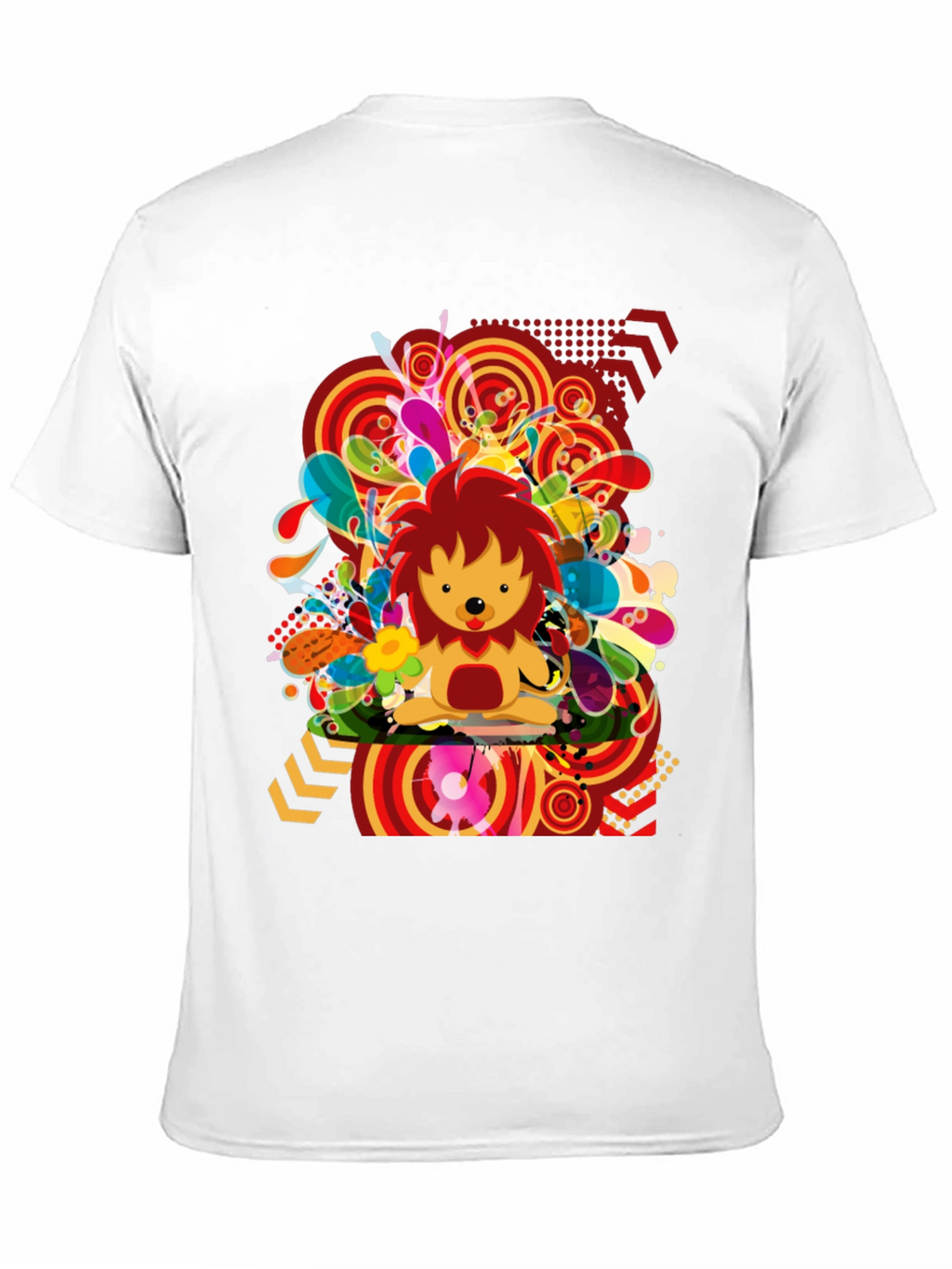 Funky Lion Graphic Tee - Mens Black T-Shirt