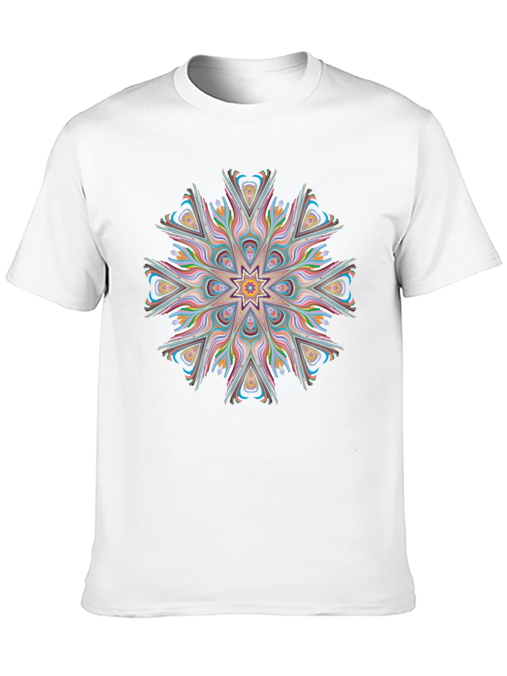 Vibrant Mandala Graphic Black Tee