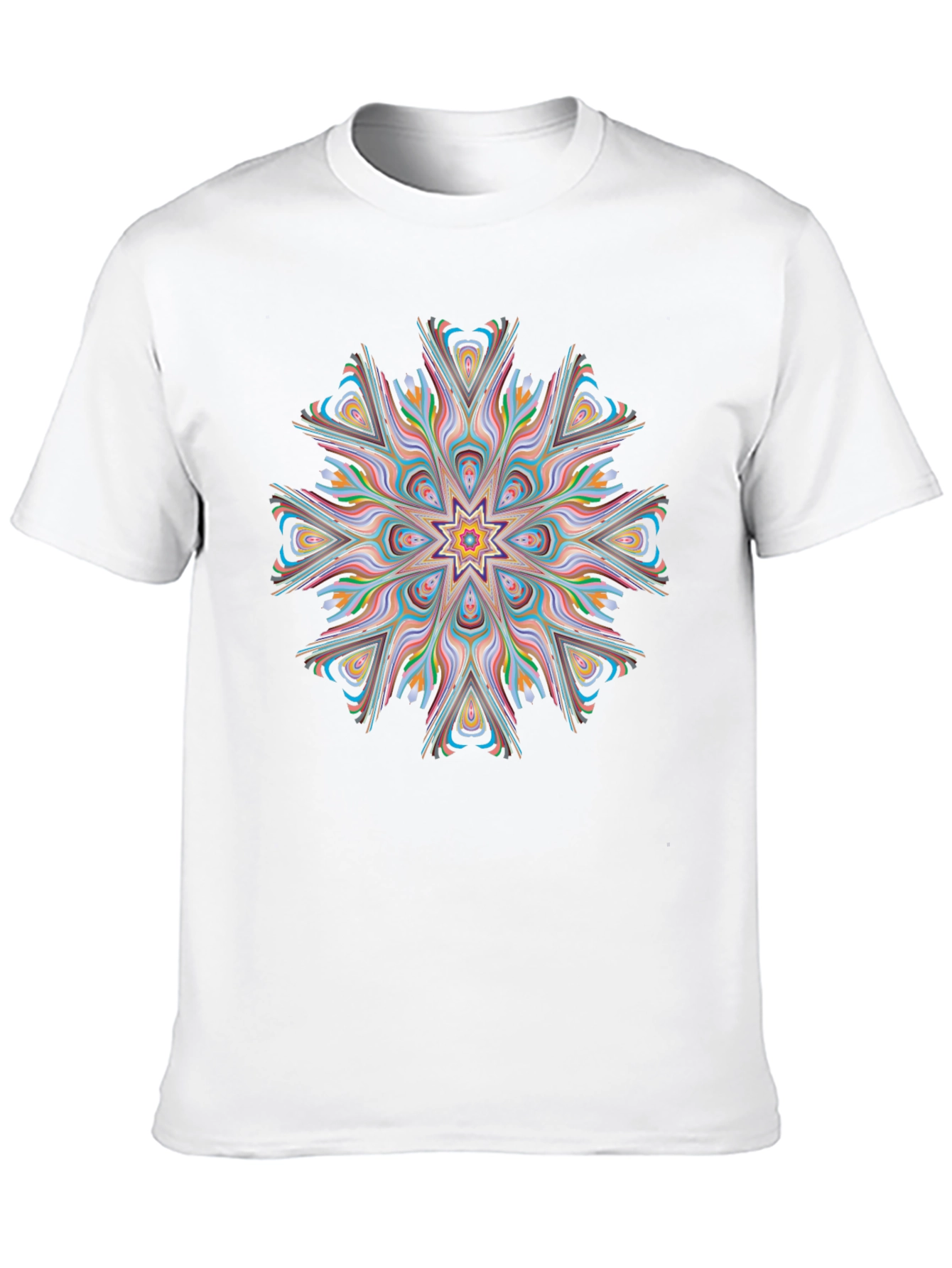 Vibrant Mandala Graphic Black Tee