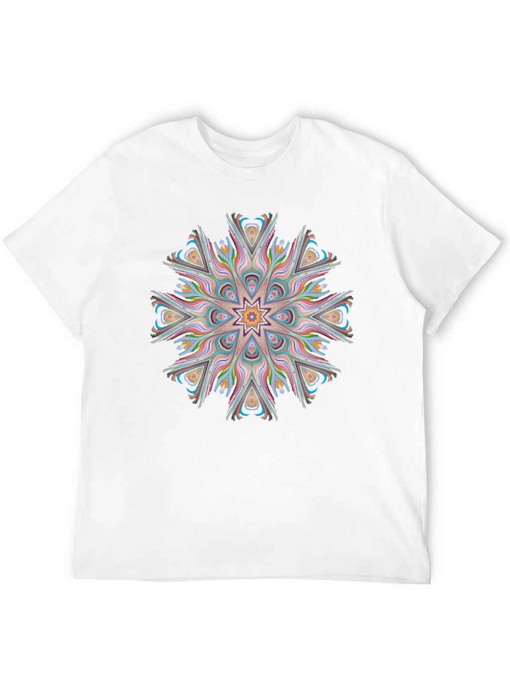 Vibrant Mandala Graphic Black Tee