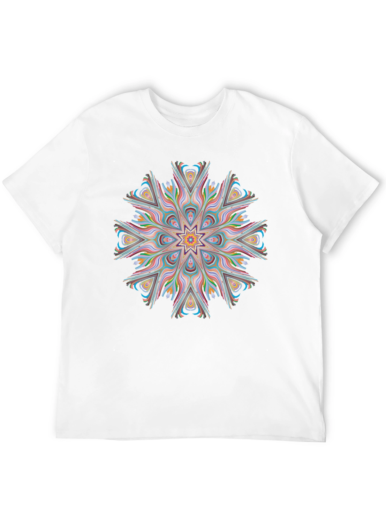 Vibrant Mandala Graphic Black Tee