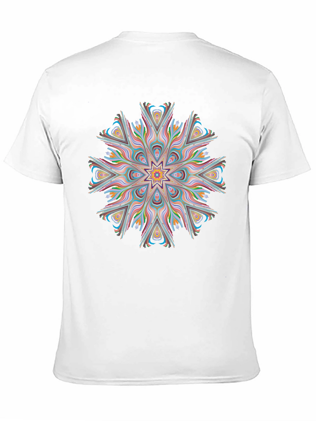 Vibrant Mandala Graphic Black Tee