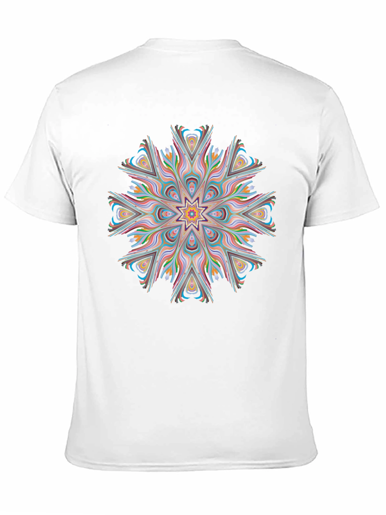 Vibrant Mandala Graphic Black Tee