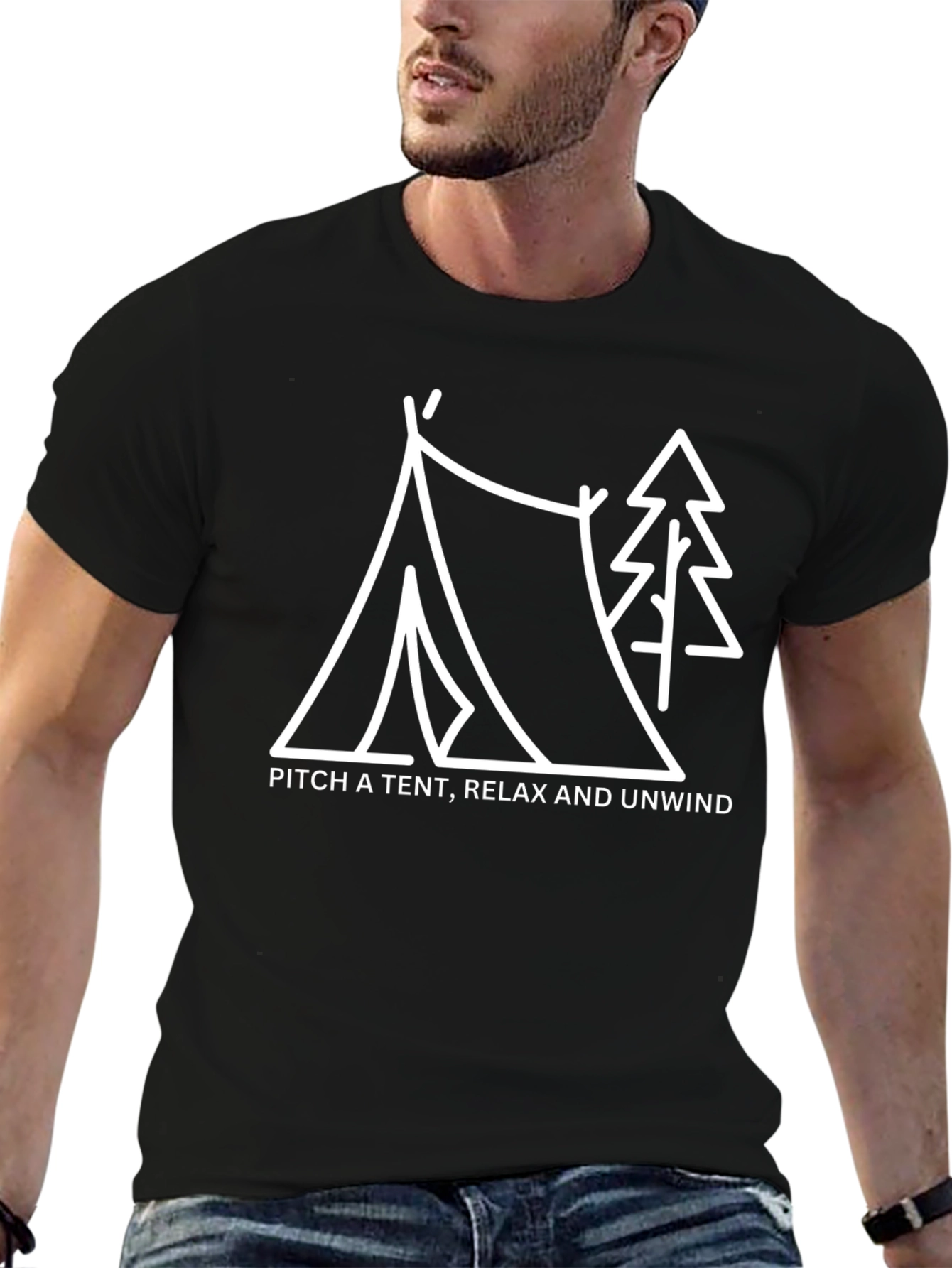 Camping Graphic Tee: Pitch a Tent Relax & Unwind