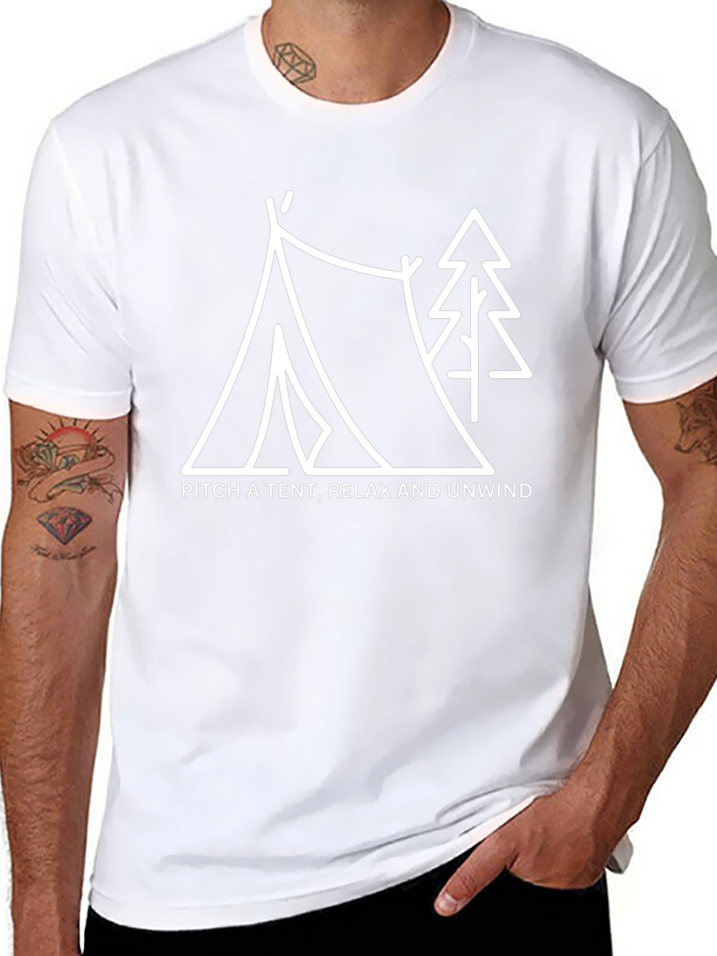 Camping Graphic Tee: Pitch a Tent Relax & Unwind