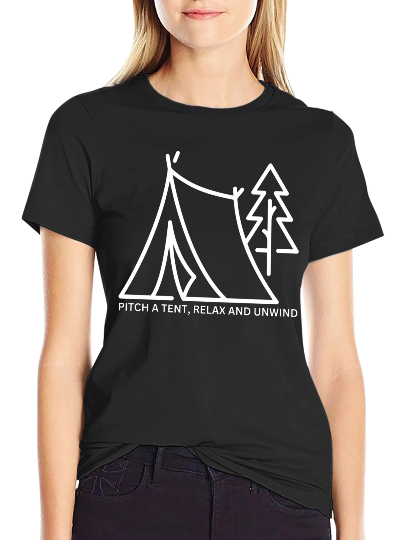 Camping Graphic Tee: Pitch a Tent Relax & Unwind