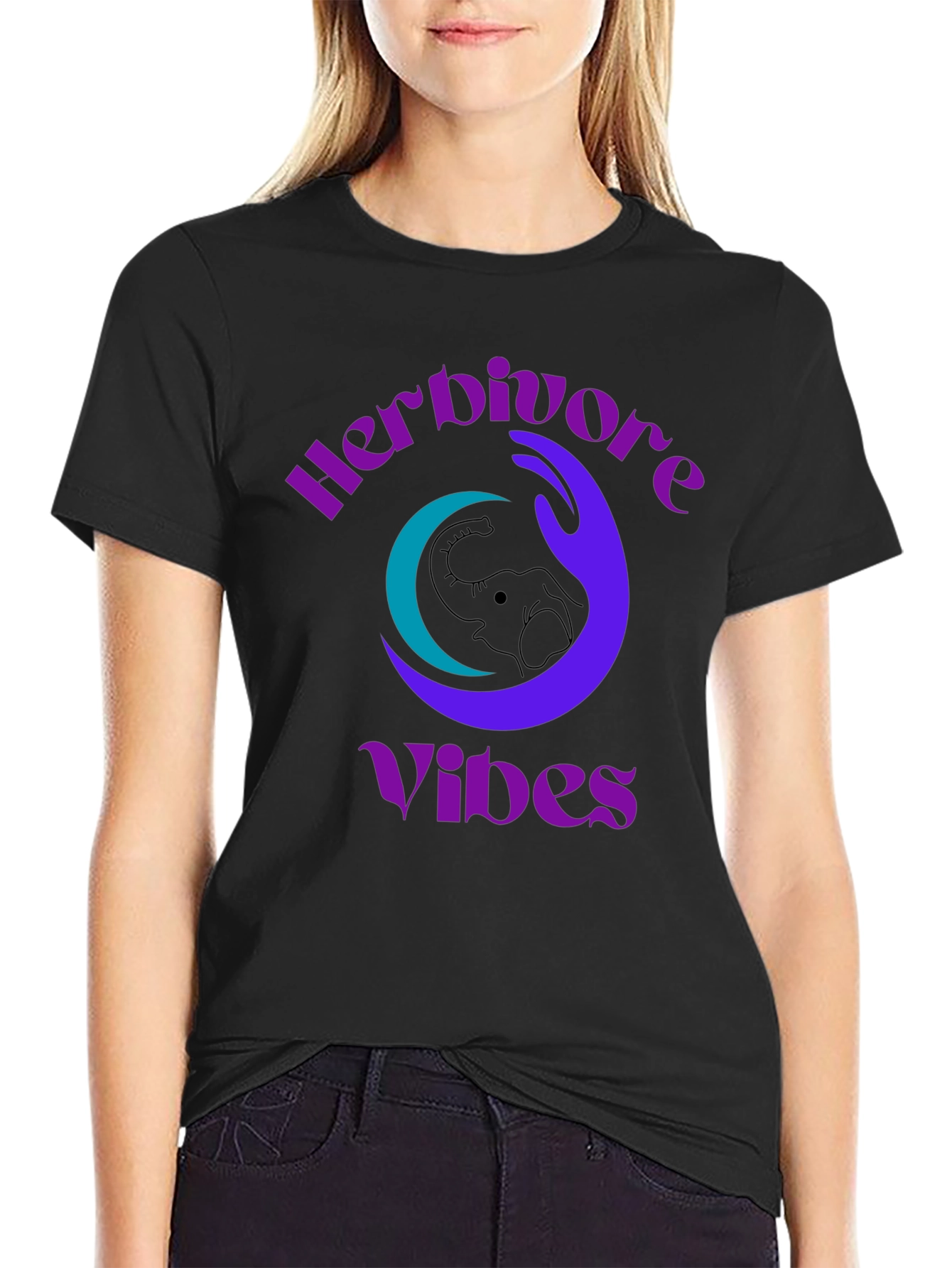 Herbivore Vibes Graphic Tee - Elephant Design