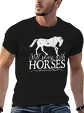 Still Plays With Horses Black Graphic Tee