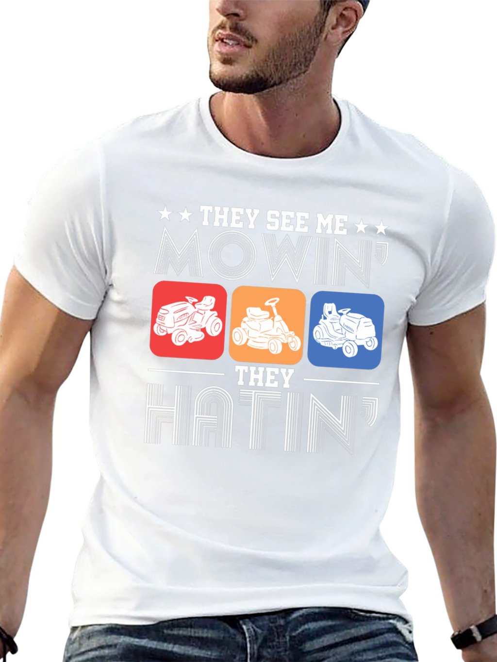 Mowing Humor Graphic Tee