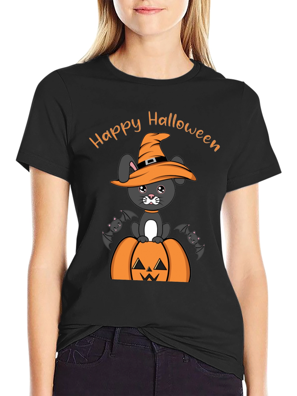 Halloween Bunny Pumpkin T-Shirt