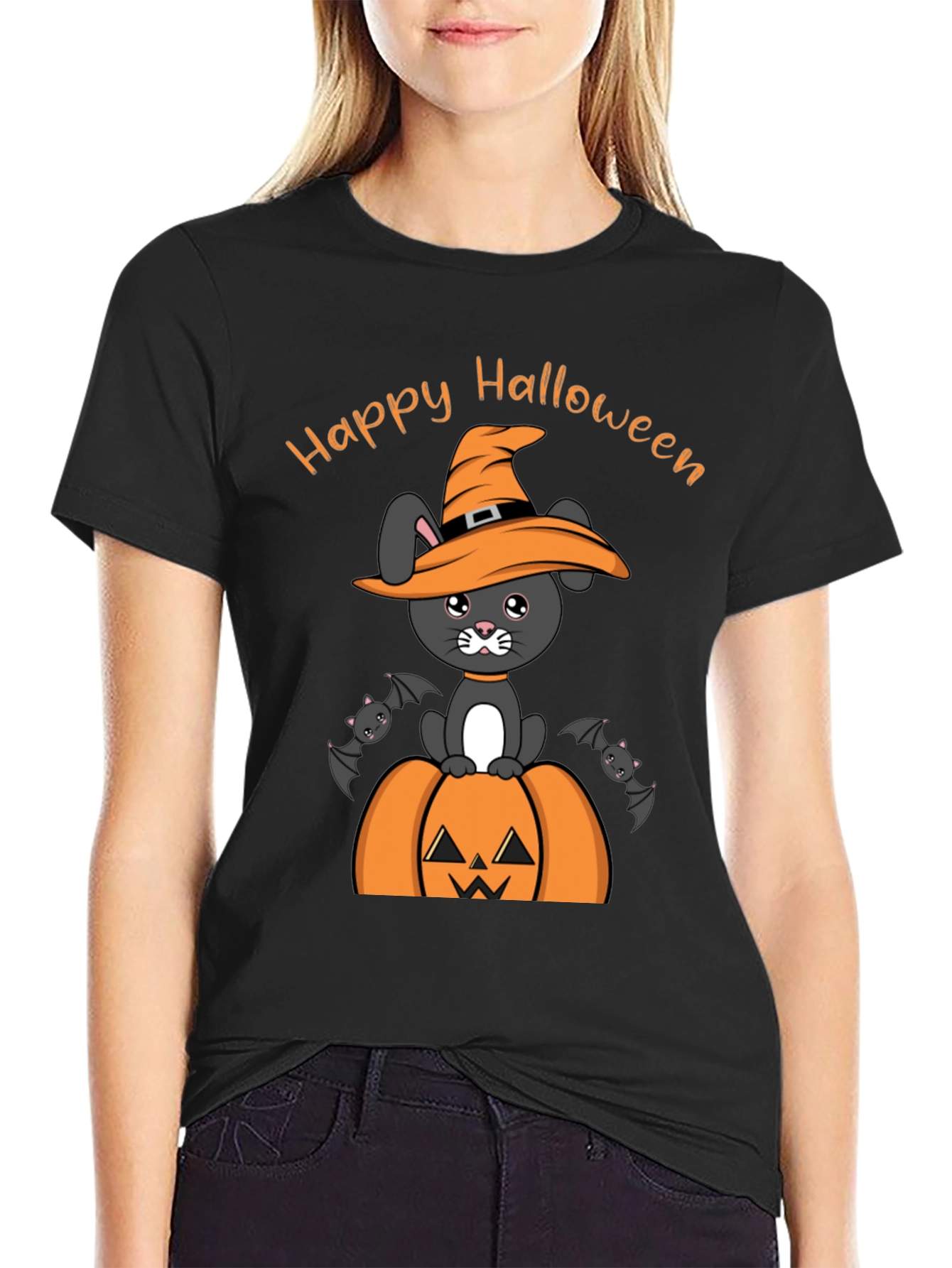 Halloween Bunny Pumpkin T-Shirt