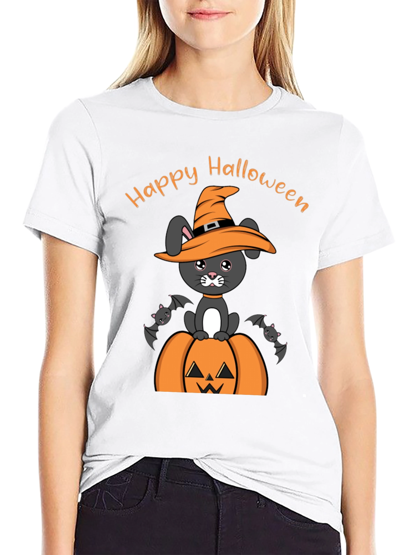Halloween Bunny Pumpkin T-Shirt