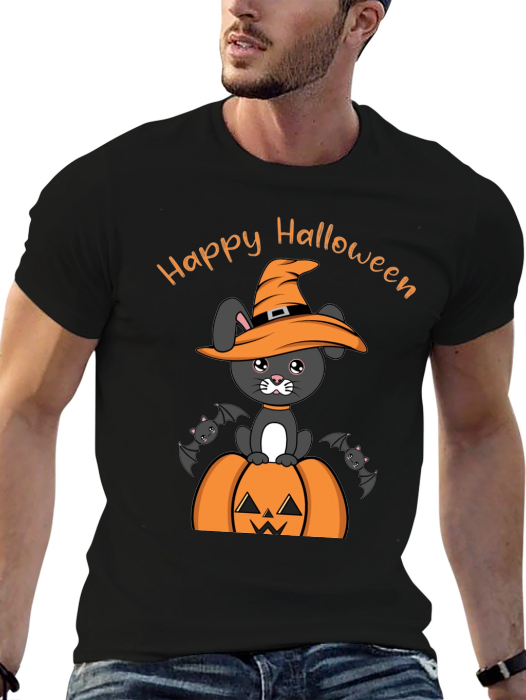 Halloween Bunny Pumpkin T-Shirt