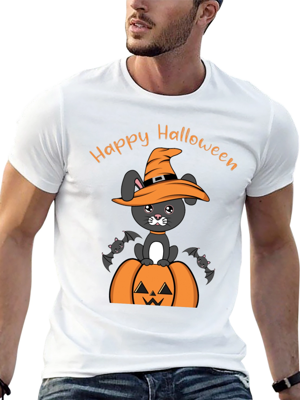 Halloween Bunny Pumpkin T-Shirt